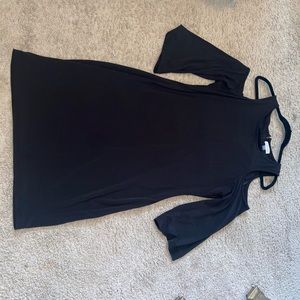 Calvin Klein cut out off Shoulder loose fit shift dress